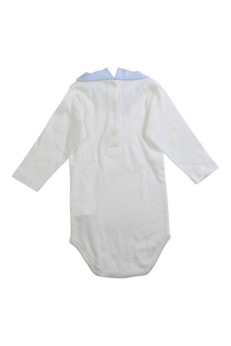 A White Long Sleeve Bodysuits from Bonpoint in size 3-6M for girl. (Back View)