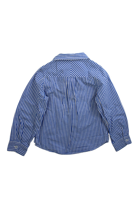 A Blue Long Sleeve Shirts from Jacadi in size 4T for boy. (Back View)