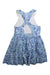 A Blue Sleeveless Dresses from Jacadi in size 5T for girl. (Back View)