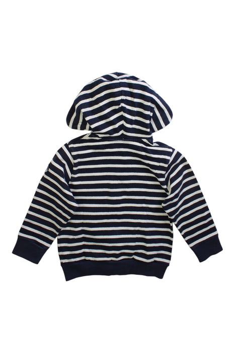 A Navy Zippered Sweatshirts from Petit Bateau in size 3T for boy. (Back View)