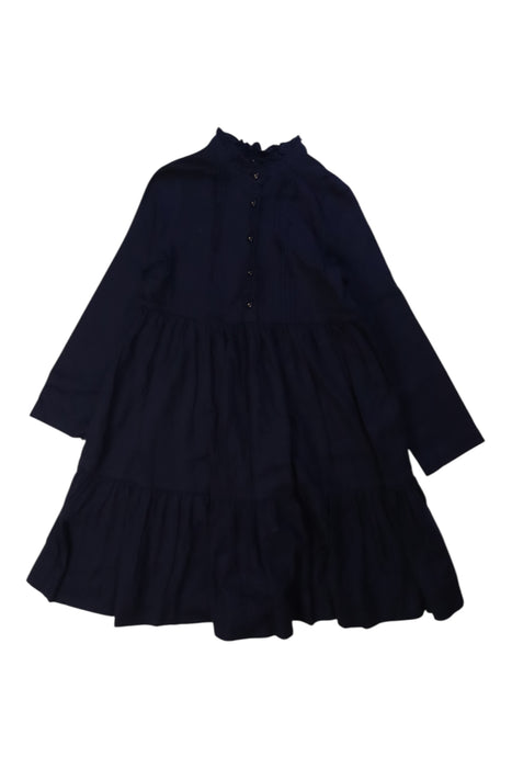 A Navy Long Sleeve Dresses from Bonpoint in size 8Y for girl. (Front View)