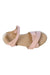 A Pink Sandals from Seed in size 7Y for girl. (Front View)