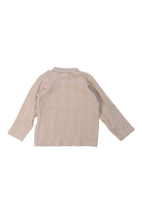 A Beige Long Sleeve Tops from Petit Main in size 18-24M for girl. (Back View)