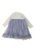 A Blue Long Sleeve Dresses from Petit Main in size 18-24M for girl. (Back View)