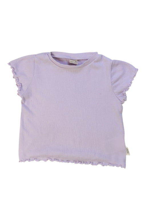 A Purple Short Sleeve Tops from Petit Main in size 12-18M for girl. (Front View)