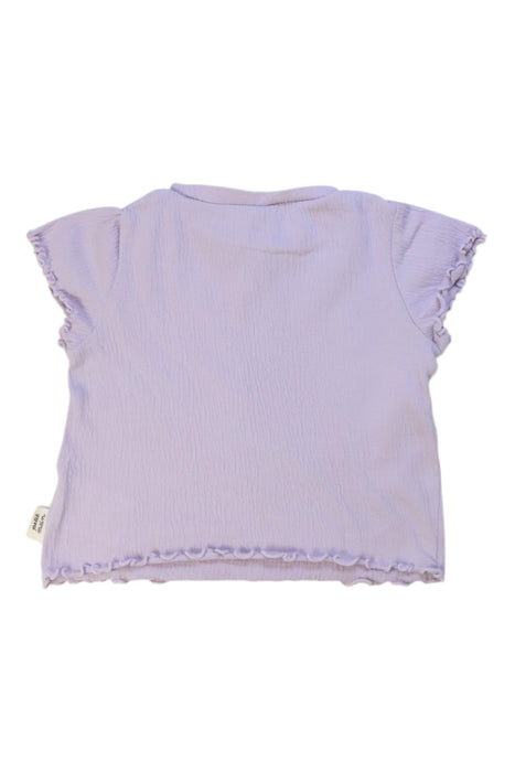 A Purple Short Sleeve Tops from Petit Main in size 12-18M for girl. (Back View)