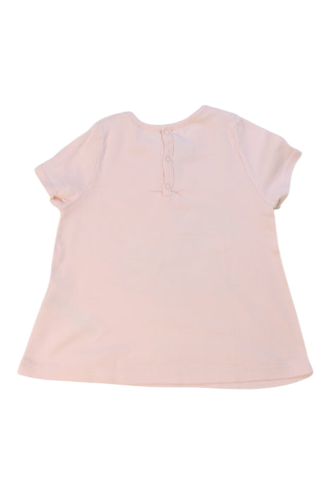 A Pink Short Sleeve Tops from Petit Bateau in size 18-24M for girl. (Back View)
