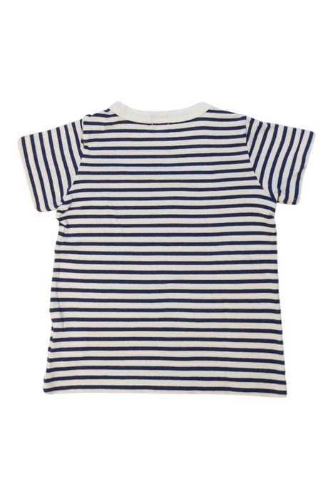 A Navy Short Sleeve T Shirts from Double B Mikihouse in size 18-24M for girl. (Back View)