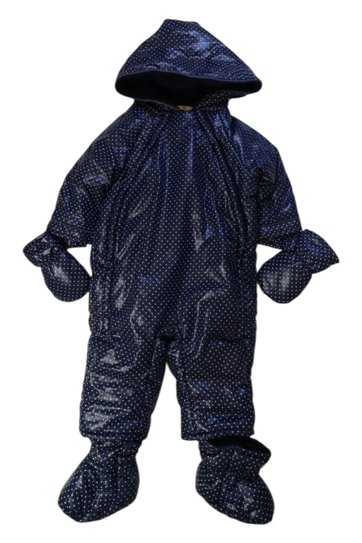 A Navy Snowsuits from Troizenfants in size 6-12M for boy. (Front View)