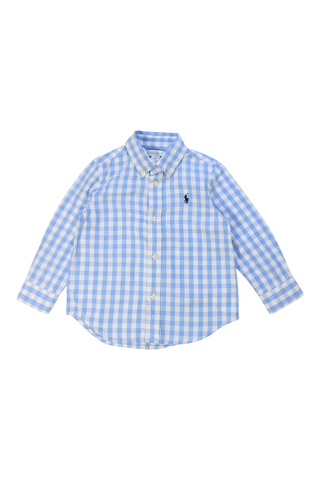 A Blue Long Sleeve Shirts from Ralph Lauren in size 18-24M for boy. (Front View)