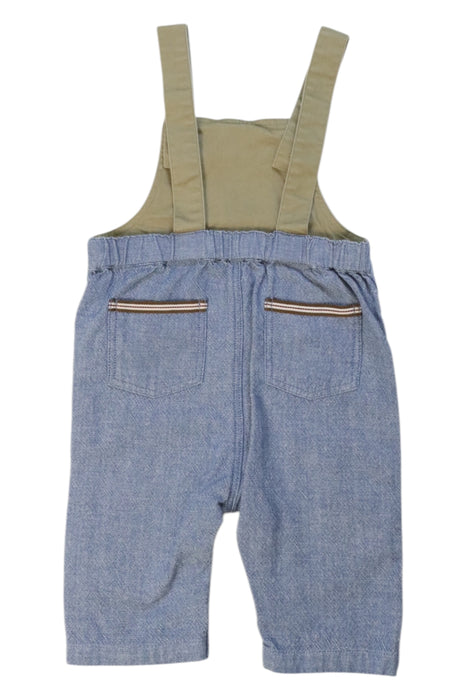 A Blue Long Overalls from Velveteen in size 3-6M for boy. (Back View)