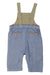 A Blue Long Overalls from Velveteen in size 3-6M for boy. (Back View)