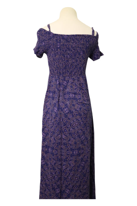 A Purple Short Sleeve Dresses from Seraphine in size Maternity-M for maternity. (Back View)