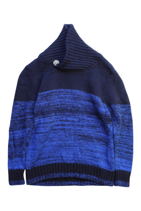 A Blue Hooded Sweatshirts from Seed in size 4T for boy. (Front View)