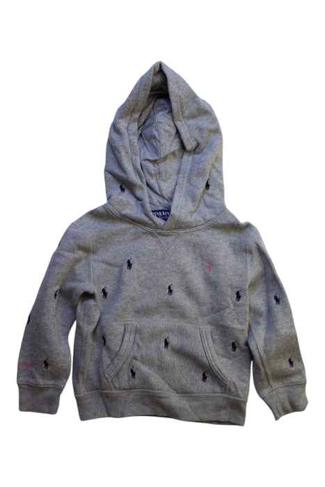A Grey Hooded Sweatshirts from Ralph Lauren in size 3T for girl. (Front View)