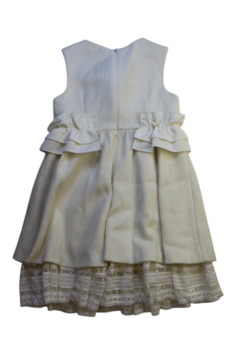 A Ivory Sleeveless Dresses from Nicholas & Bears in size 6T for girl. (Back View)