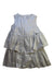 A Silver Sleeveless Dresses from Simonetta in size 6T for girl. (Front View)