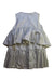A Silver Sleeveless Dresses from Simonetta in size 6T for girl. (Back View)