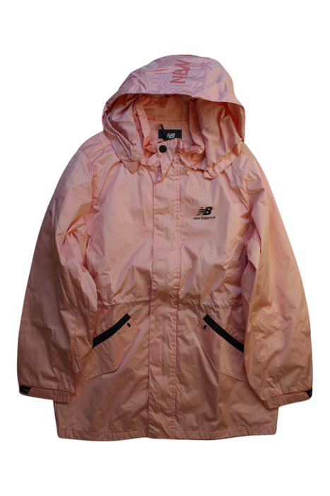A Pink Lightweight Jackets from New Balance in size 12Y for girl. (Front View)