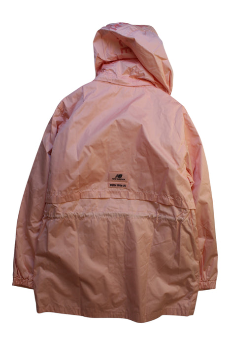 A Pink Lightweight Jackets from New Balance in size 12Y for girl. (Back View)