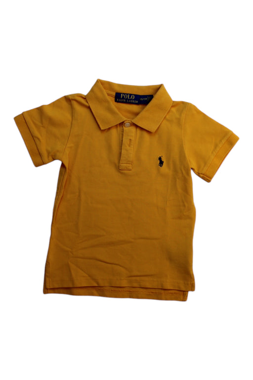 A Yellow Short Sleeve Polos from Polo Ralph Lauren in size 3T for boy. (Front View)