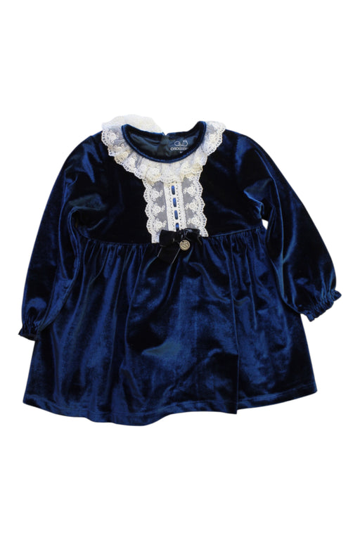 A Navy Long Sleeve Dresses from Chickeeduck in size 18-24M for girl. (Front View)