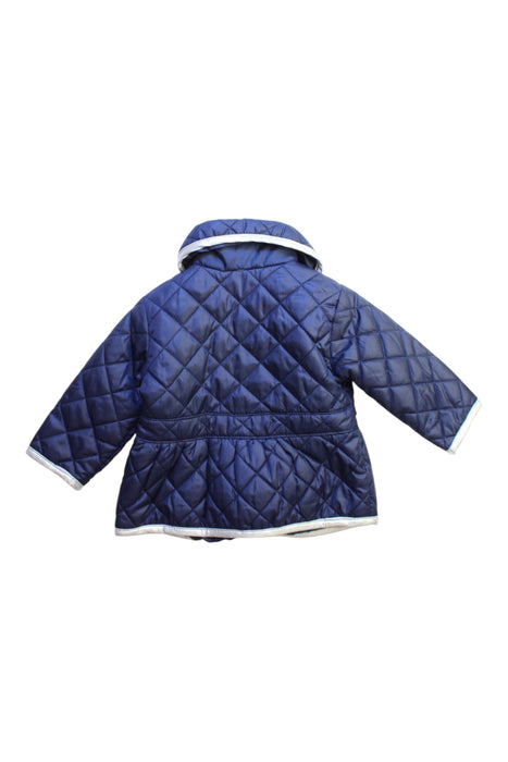 A Navy Puffer/Quilted Coats & Outerwear from First Impressions in size 6-12M for girl. (Back View)