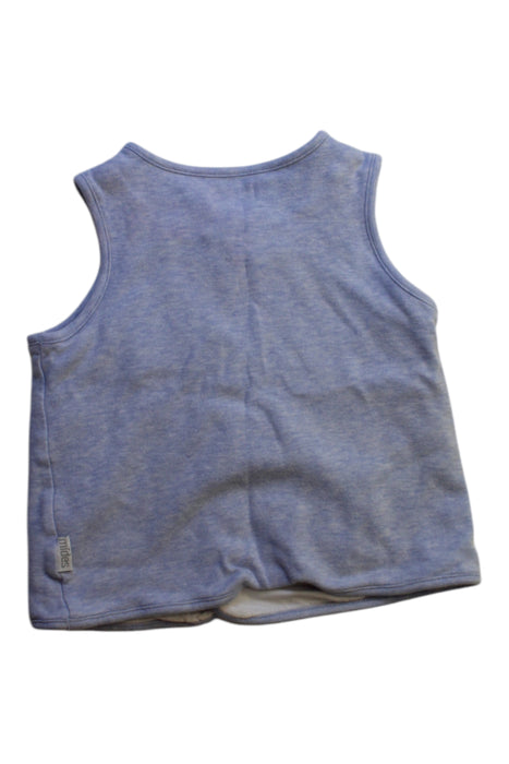 A Blue Outerwear Vests from Mides in size 18-24M for boy. (Back View)