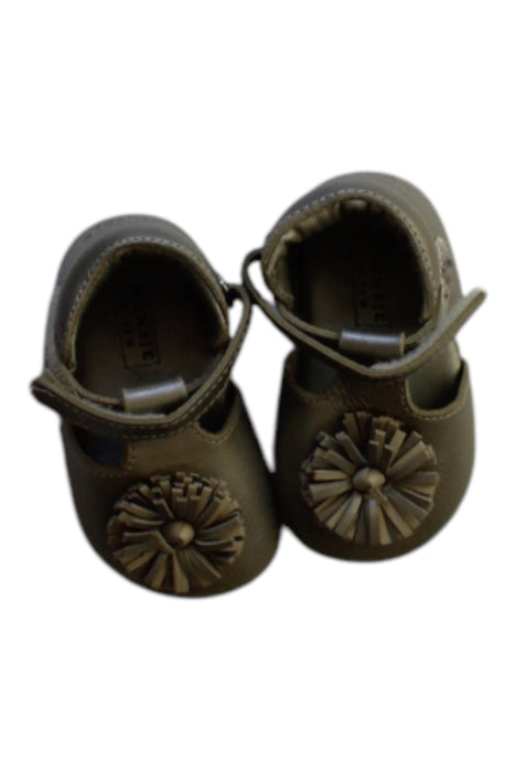 A Taupe Booties from Donsje in size 6-12M for girl. (Back View)