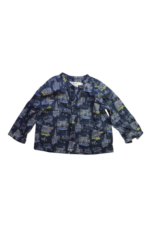 A Blue Long Sleeve Shirts from Bonpoint in size 12-18M for boy. (Front View)