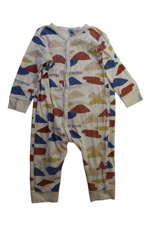 A Multicolour Long Sleeve Rompers from Petit Bateau in size 18-24M for boy. (Front View)