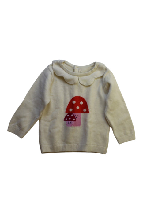 A Ivory Long Sleeve Tops from Jacadi in size 12-18M for girl. (Front View)
