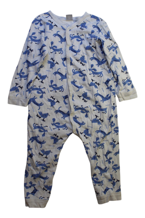 A Blue Onesies from Petit Bateau in size 3T for boy. (Front View)
