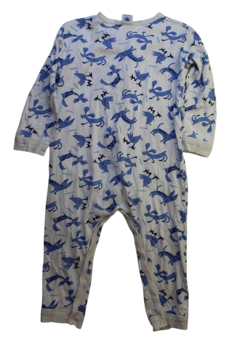 A Blue Onesies from Petit Bateau in size 3T for boy. (Back View)