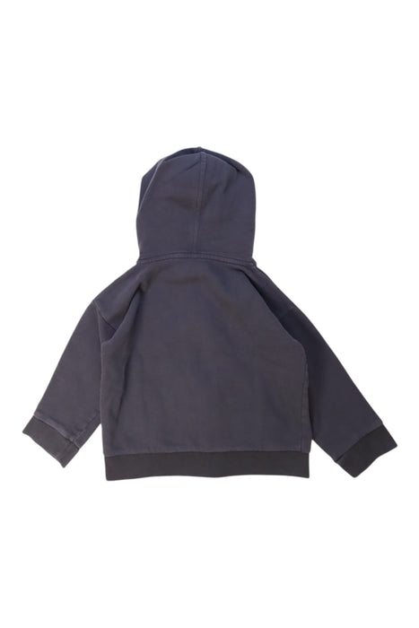 A Navy Zippered Sweatshirts from Petit Bateau in size 4T for boy. (Back View)