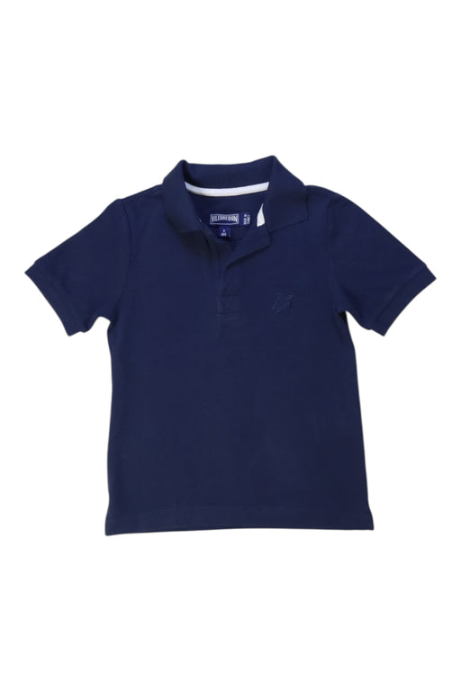 A Navy Short Sleeve Polos from Vilebrequin in size 6T for boy. (Front View)