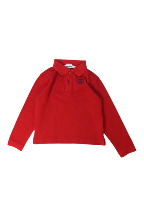 A Red Long Sleeve Polos from Bonpoint in size 4T for boy. (Front View)