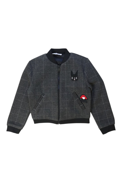 A Grey Lightweight Jackets from Sonia Rykiel in size 4T for girl. (Front View)