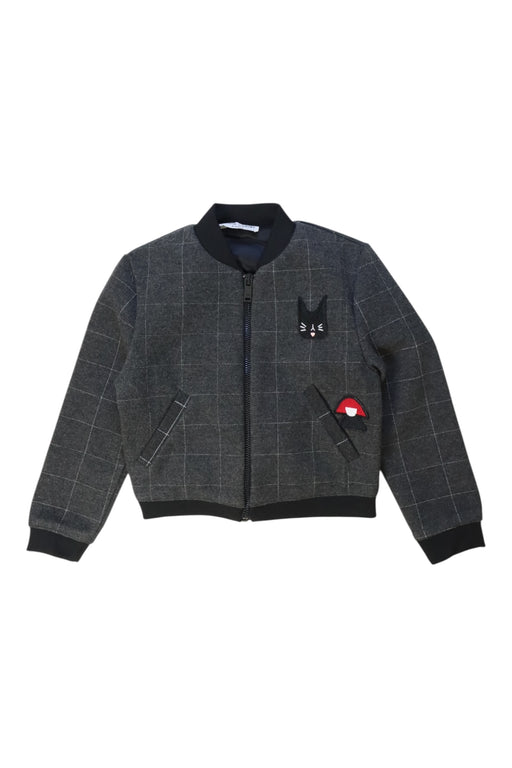 A Grey Lightweight Jackets from Sonia Rykiel in size 4T for girl. (Front View)