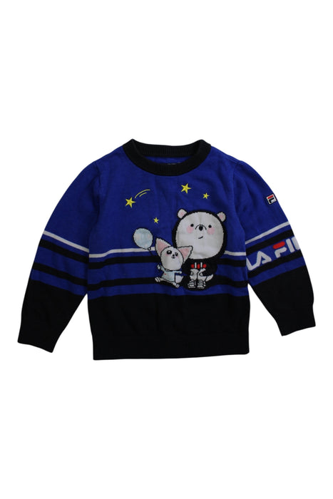 A Blue Crewneck Sweatshirts from Fila in size 4T for boy. (Front View)