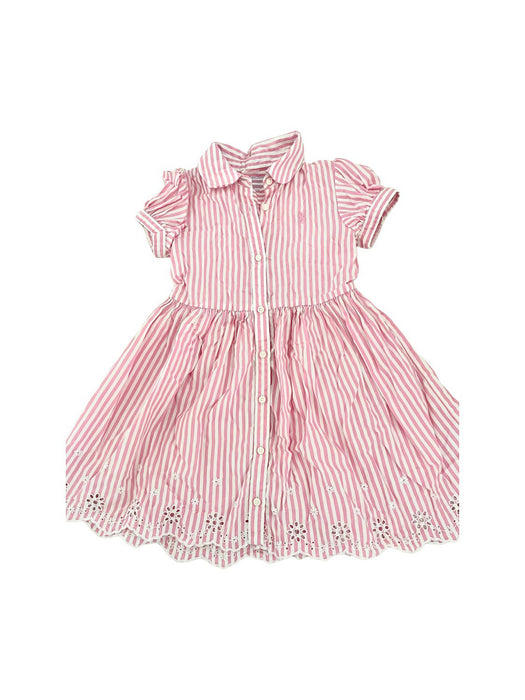 A Pink Short Sleeve Dresses from Ralph Lauren in size 2T for girl. (Front View)