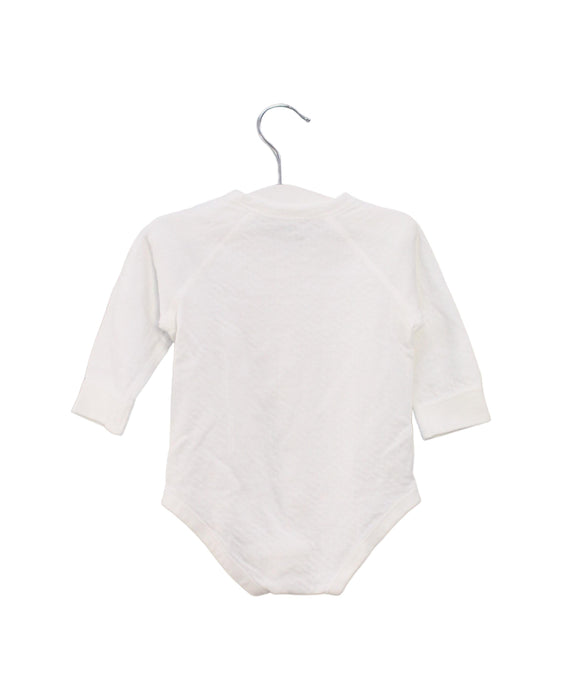 A White Long Sleeve Bodysuits from Mides in size 6-12M for neutral. (Back View)