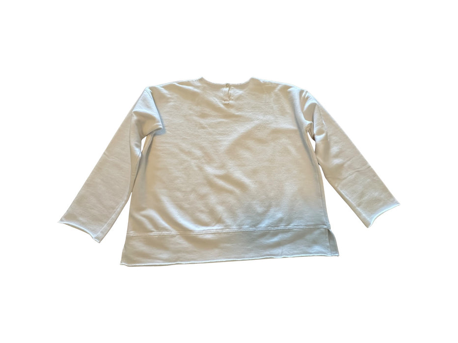 A White Crewneck Sweatshirts from Babe & Tess in size 8Y for girl. (Back View)