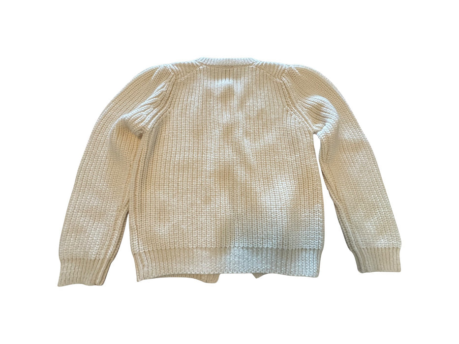 A Ivory Cardigans from Petit Bateau in size 8Y for girl. (Back View)
