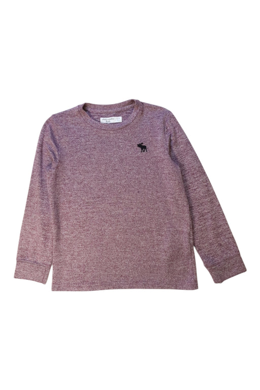 A Burgundy Long Sleeve T Shirts from Abercrombie & Fitch in size 7Y for boy. (Front View)