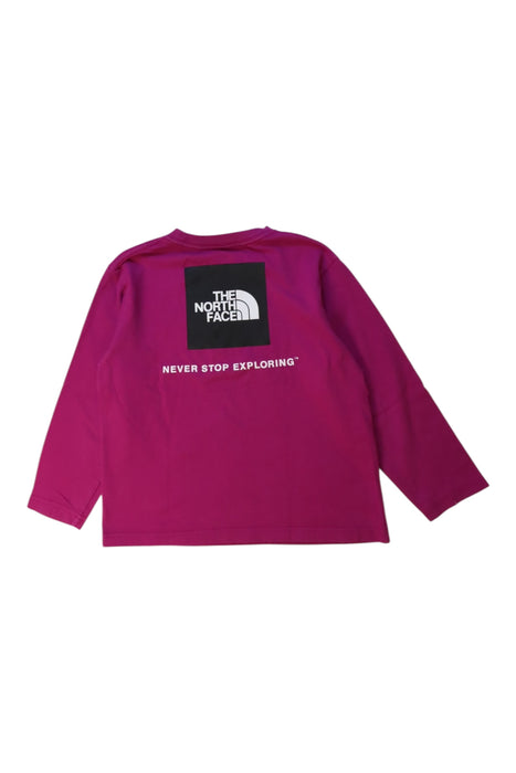 A Purple Long Sleeve T Shirts from The North Face in size 5T for girl. (Back View)