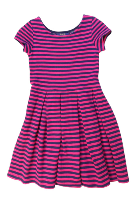 A Pink Short Sleeve Dresses from Polo Ralph Lauren in size 6T for girl. (Front View)