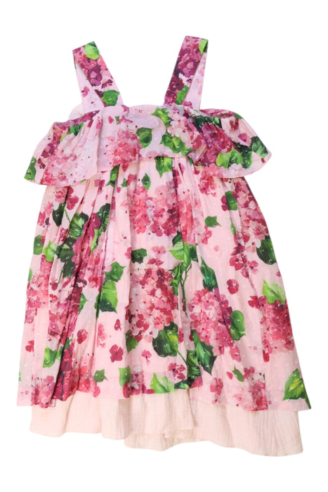 A Multicolour Sleeveless Dresses from Nanos in size 8Y for girl. (Back View)