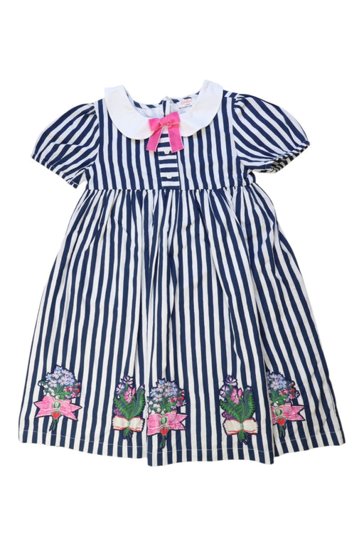 A Navy Short Sleeve Dresses from Cath Kidston in size 7Y for girl. (Front View)
