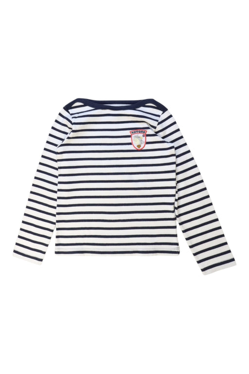 A White Long Sleeve Tops from Petit Bateau in size 8Y for girl. (Front View)